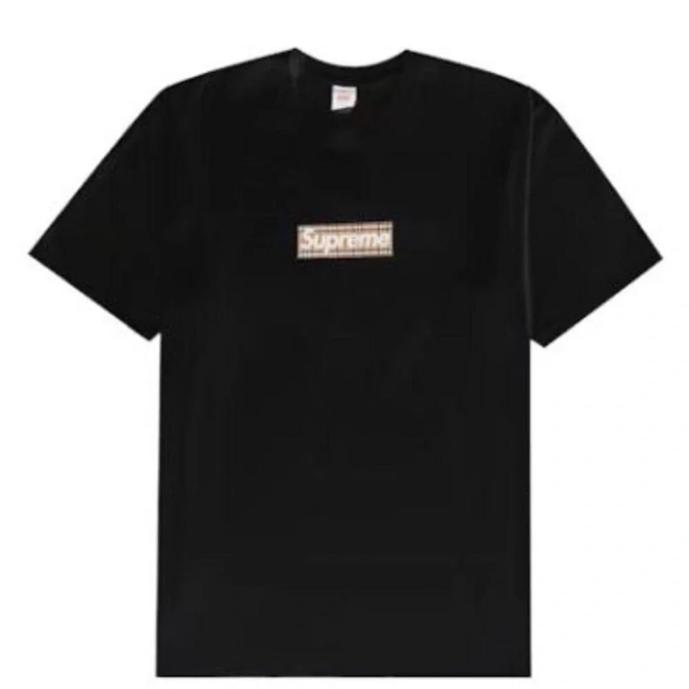 Supreme x Burberry Box Logo Tee (Black) - small - Picture 1 of 7